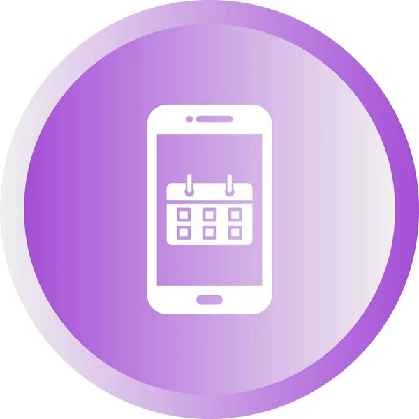 Einzigartige Kalender App Vector Glyph Icon — Stockvektor