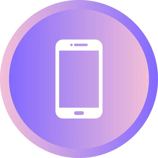 Icône Glyphe Vectoriel Téléphone Cellulaire Unique — Image vectorielle