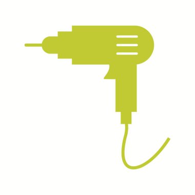 Benzersiz Matkap Makinesi Glyph Vektör Simgesi