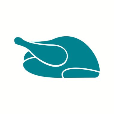 Benzersiz Kızarmış Tavuk Vektörü Kabartma Simgesi