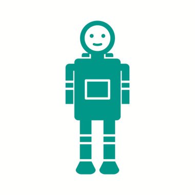 Eşsiz Uzay Adamı Vektör Kabartma Simgesi