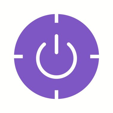 Eşsiz Zamanlanmış Güç Açılıp Kapalı Vektör Kabartma Simgesi