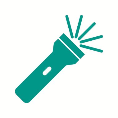 Benzersiz El Feneri Vektör Kabartma Simgesi