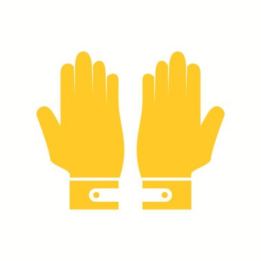 Benzersiz Eldiven Vektör Kabartma Simgesi
