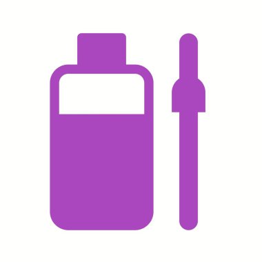 Benzersiz Şişe ve Düşüren Vektör Kabartma Simgesi