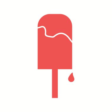 Benzersiz Buz Lolly Vektör Kabartma Simgesi