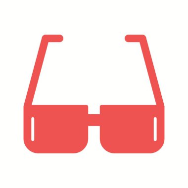 Benzersiz Güneş Gözlüğü Vektör Kabartma Simgesi