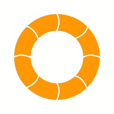 Benzersiz Yüzme Tekerleği Vektörü Kabartma Simgesi