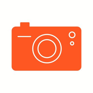 Benzersiz Kamera Vektörü Kabartma Simgesi