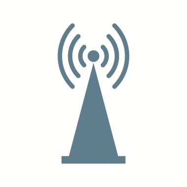 Benzersiz Anten Vektör Kabartma Simgesi