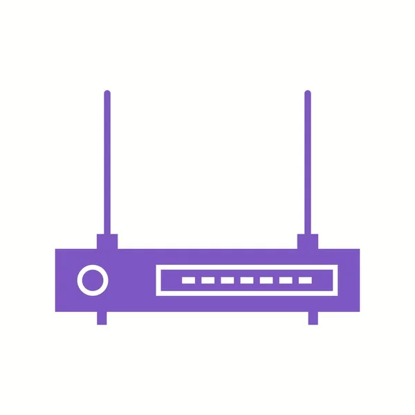 Unieke Wifi Router Vector Glyph Icon — Stockvector