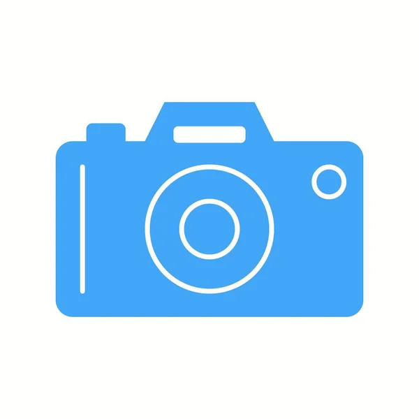 Jedinečná Ikona Glyph Vektoru Fotoaparátu — Stockový vektor