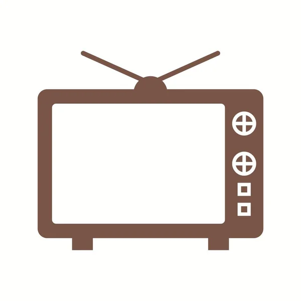 Unieke Televisie Glyph Vector Icoon — Stockvector