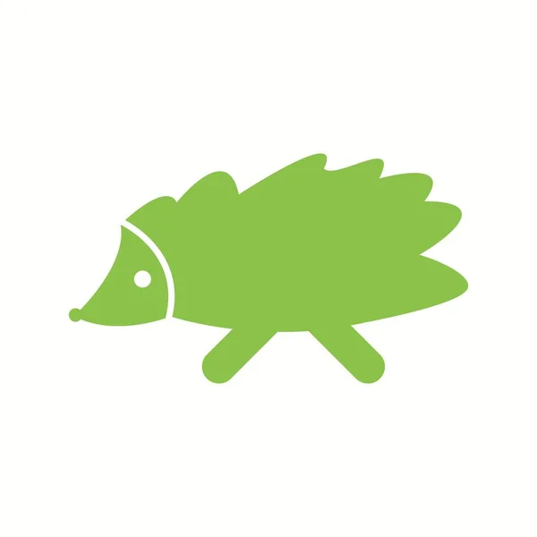 Unieke Egel Vector Glyph Icoon — Stockvector