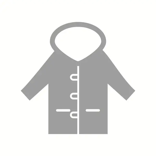 Unique Warm Jacket Vector Glyph Icon — Stock Vector