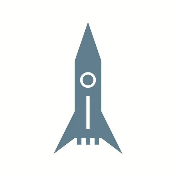 Unico Space Shuttle Vector Glyph Icona — Vettoriale Stock