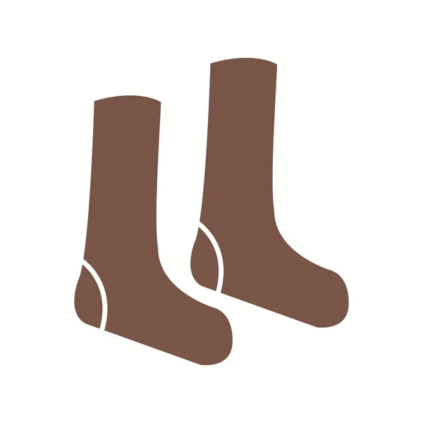 Calcetines Únicos Vector Glyph Icon — Vector de stock