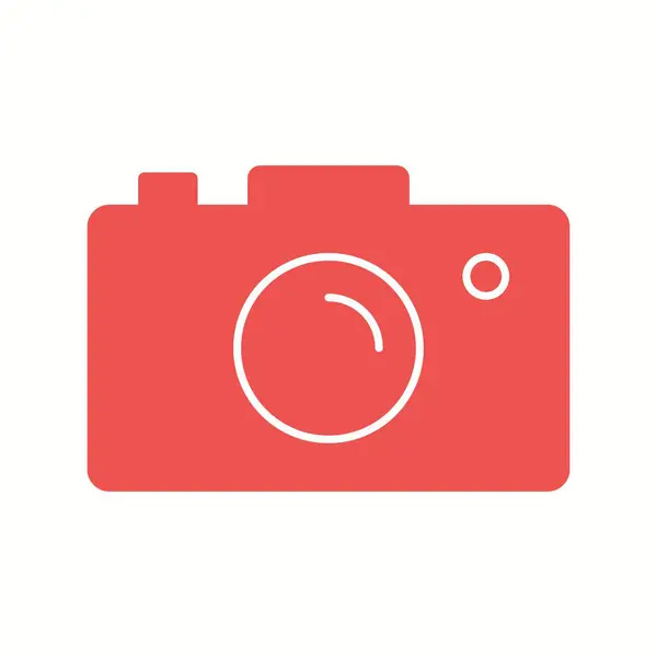 Jedinečná Ikona Vektoru Fotoaparátu Glyph — Stockový vektor