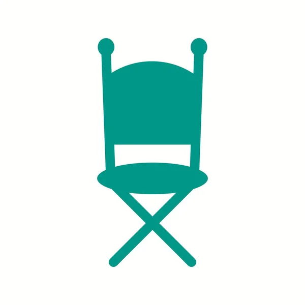 Cadeira Única Vector Glyph Ícone — Vetor de Stock