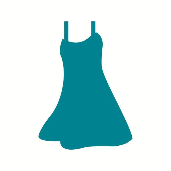 Einzigartiges Abendkleid Vector Glyph Icon — Stockvektor