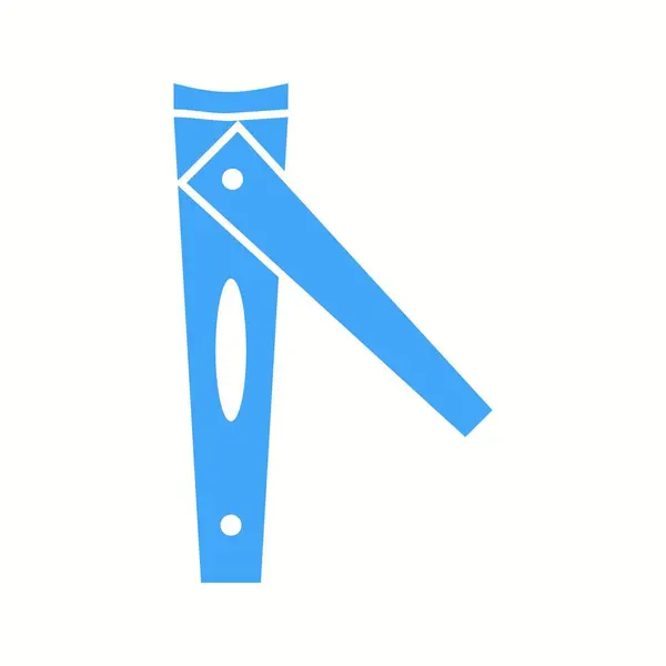 Glyphe Coupe Clous Unique Son Genre — Image vectorielle