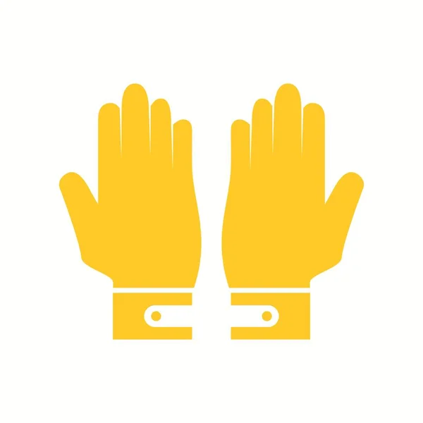 Guantes Únicos Vector Glyph Icon — Vector de stock