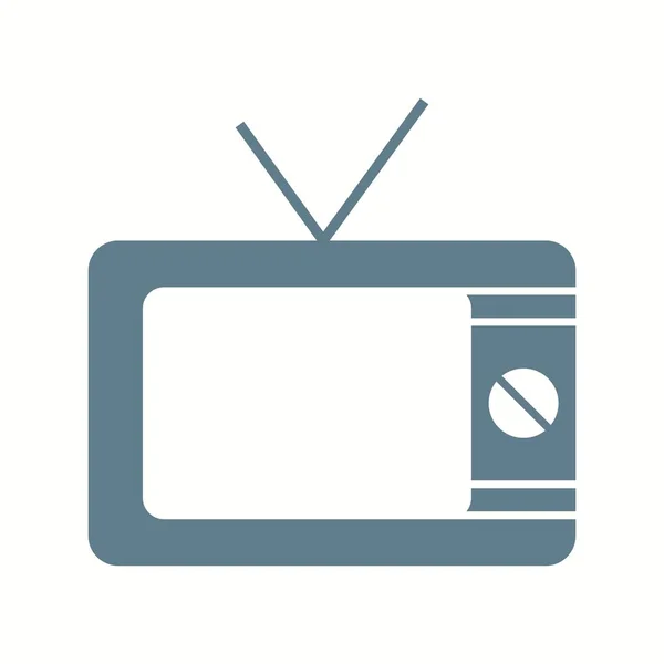 Unieke Televisie Vector Glyph Icoon — Stockvector