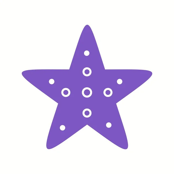 Unique Starfish Vector Glyph Icon — Stock Vector