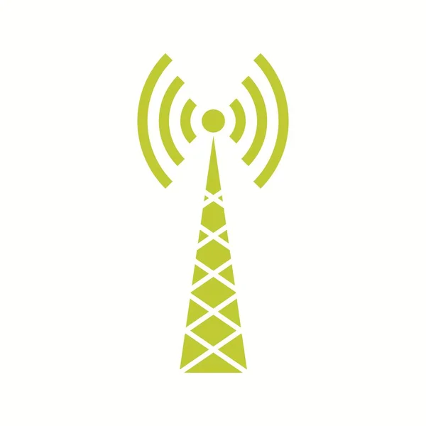 独特的电信塔向量Glyph Icon — 图库矢量图片