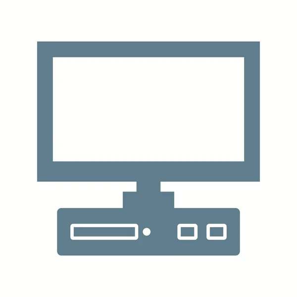 Einzigartiges Desktop Vector Glyph Icon — Stockvektor