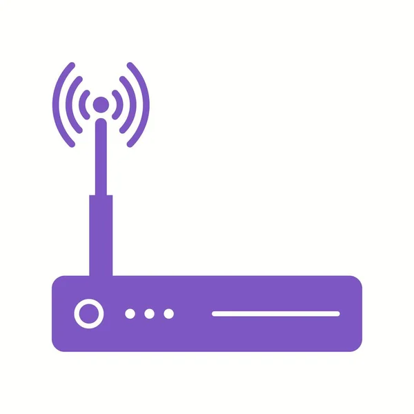 Unieke Router Vector Glyph Icoon — Stockvector