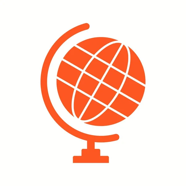 Icône Unique Glyphe Vecteur Globe — Image vectorielle