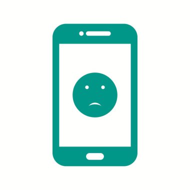 Eşsiz Üzgün Yüz Vektör Kabartma Simgesi