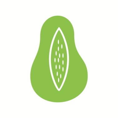 Eşsiz Papaya Vektör Kabartma Simgesi