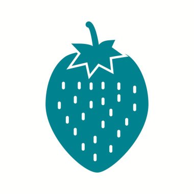 Eşsiz Çilek Vektörü Kabartma Simgesi