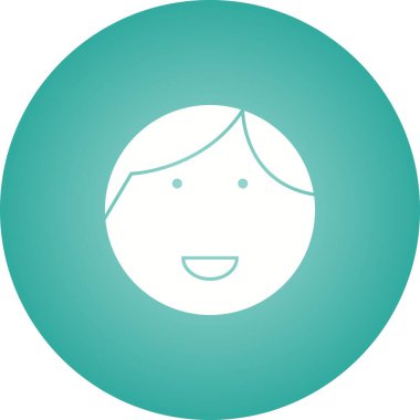 Eşsiz Mutlu Adam Vektör Kabartma Simgesi