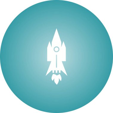 Benzersiz Roket II Vektör Kabartma Simgesi