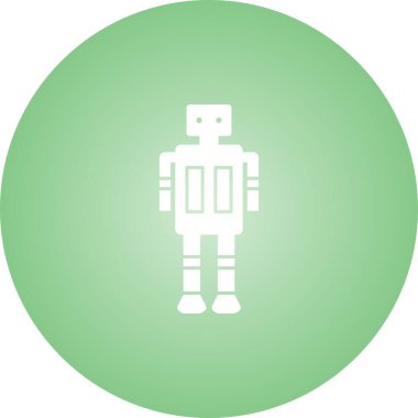 Benzersiz Robot Vektör Kabartma Simgesi