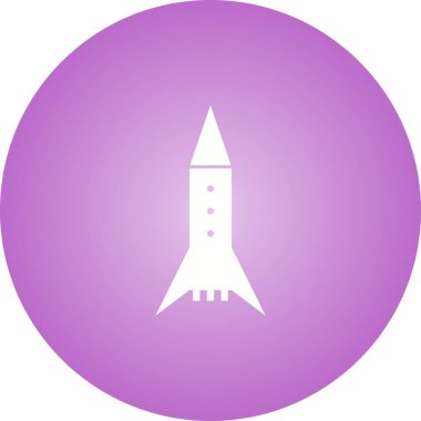 Eşsiz Uzay Roketi Vektör Kabartma Simgesi