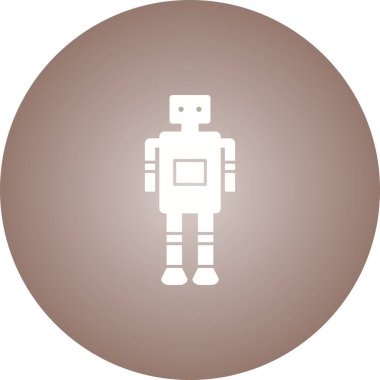 Benzersiz Robot Vektör Kabartma Simgesi