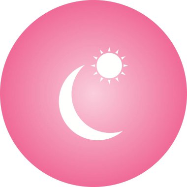 Eşsiz Güneş ve Gezegen Vektörü Sembolü