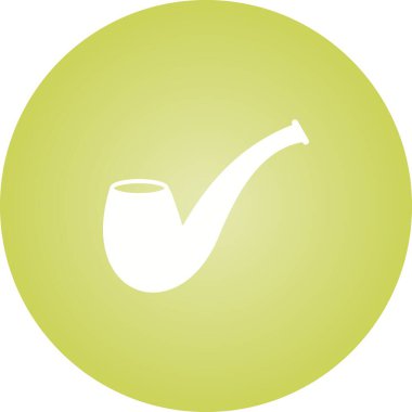 Eşsiz Sigara İçen Boru Vektörü Glyph Simgesi