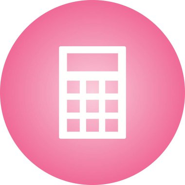 Eşsiz Hesap Makinesi Vektör Kabartma Simgesi