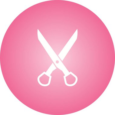 Benzersiz Makas Vektör Kabartma Simgesi