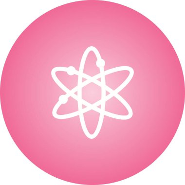 Benzersiz Atom Yapısı Vektör Kabartma Simgesi