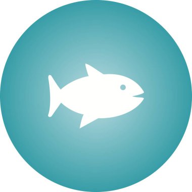 Benzersiz Balık Vektörü Kabartma Simgesi