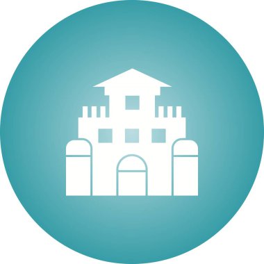 Eşsiz Kum Kalesi Vektör Sembolü Simgesi