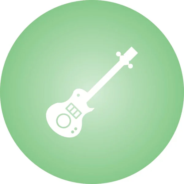 Унікальна Електрична Гітара Векторна Ікона Гліф — стоковий вектор