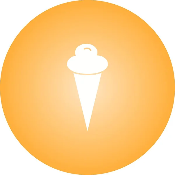 Icono Glifo Cono Icecream Único — Vector de stock