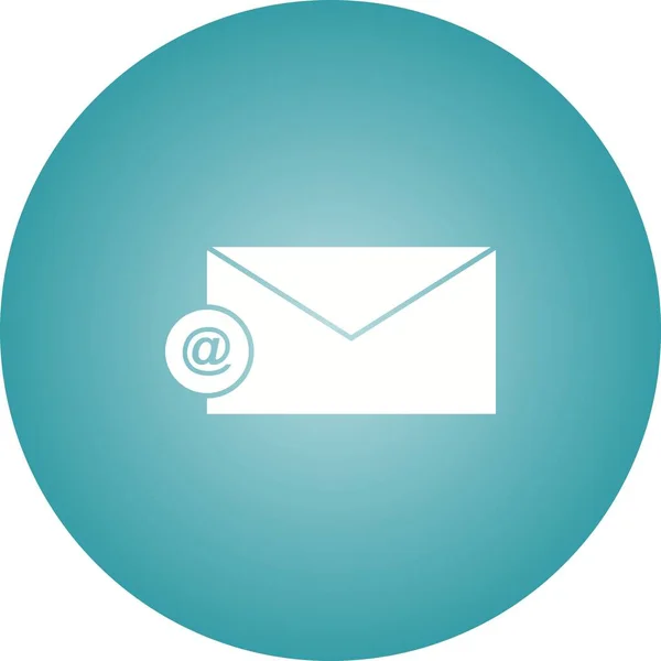 Único Email Vector Glyph Icon — Archivo Imágenes Vectoriales